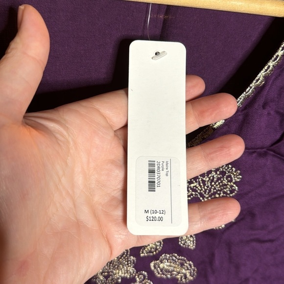 NWT Soft Surroundings Idaira Purple Embroidered Tunic Top Size Medium - Picture 7 of 11